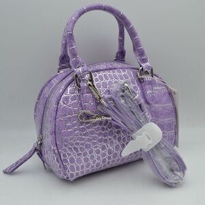 Purple Small Dome Satchel Bag